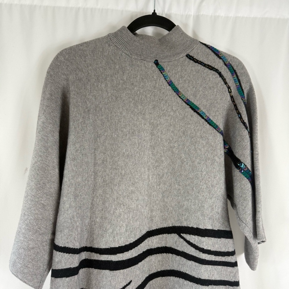 Calligraphie Women Sweater Sequins Size:L - Picture 3 of 12